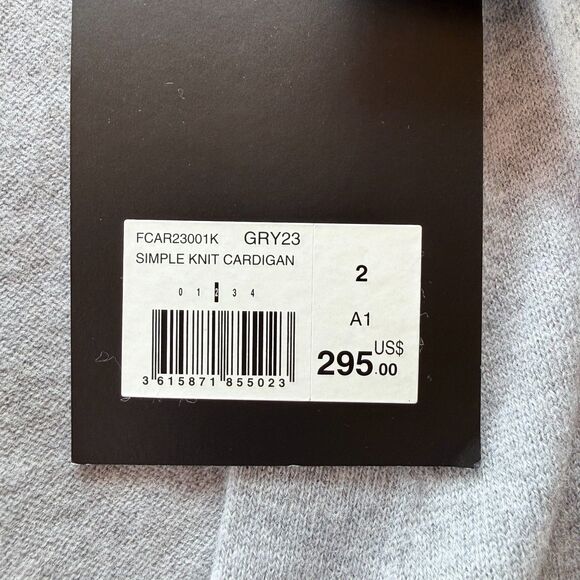 NEW The Kooples V-Neck 100% Wool Cardigan With Jewel Buttons in Gray Sz 2 US 6 - Picture 12 of 15